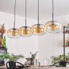 Apedo Hanger - Glas 30 cm Amber, Duidelijk, 4-lichts