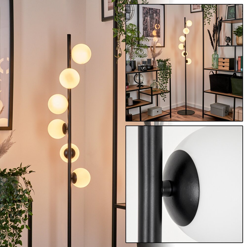 Remaisnil Staande lamp - Glas 10 cm Wit, 6-lichts main product photo