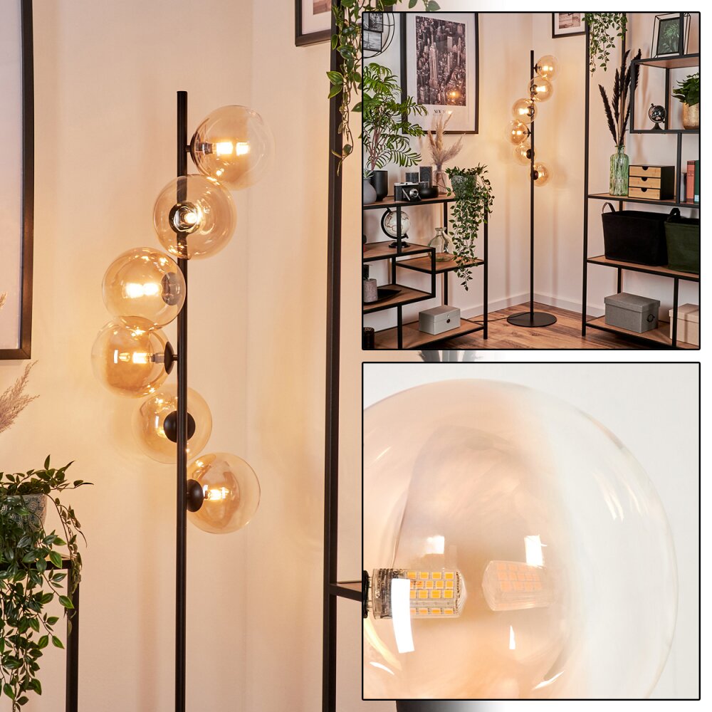 Remaisnil Staande lamp - Glas 15 cm Amber, 6-lichts main product photo