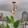 Chehalis Plafondlamp - Glas 10 cm, 12cm Amber, Rookkleurig, 4-lichts