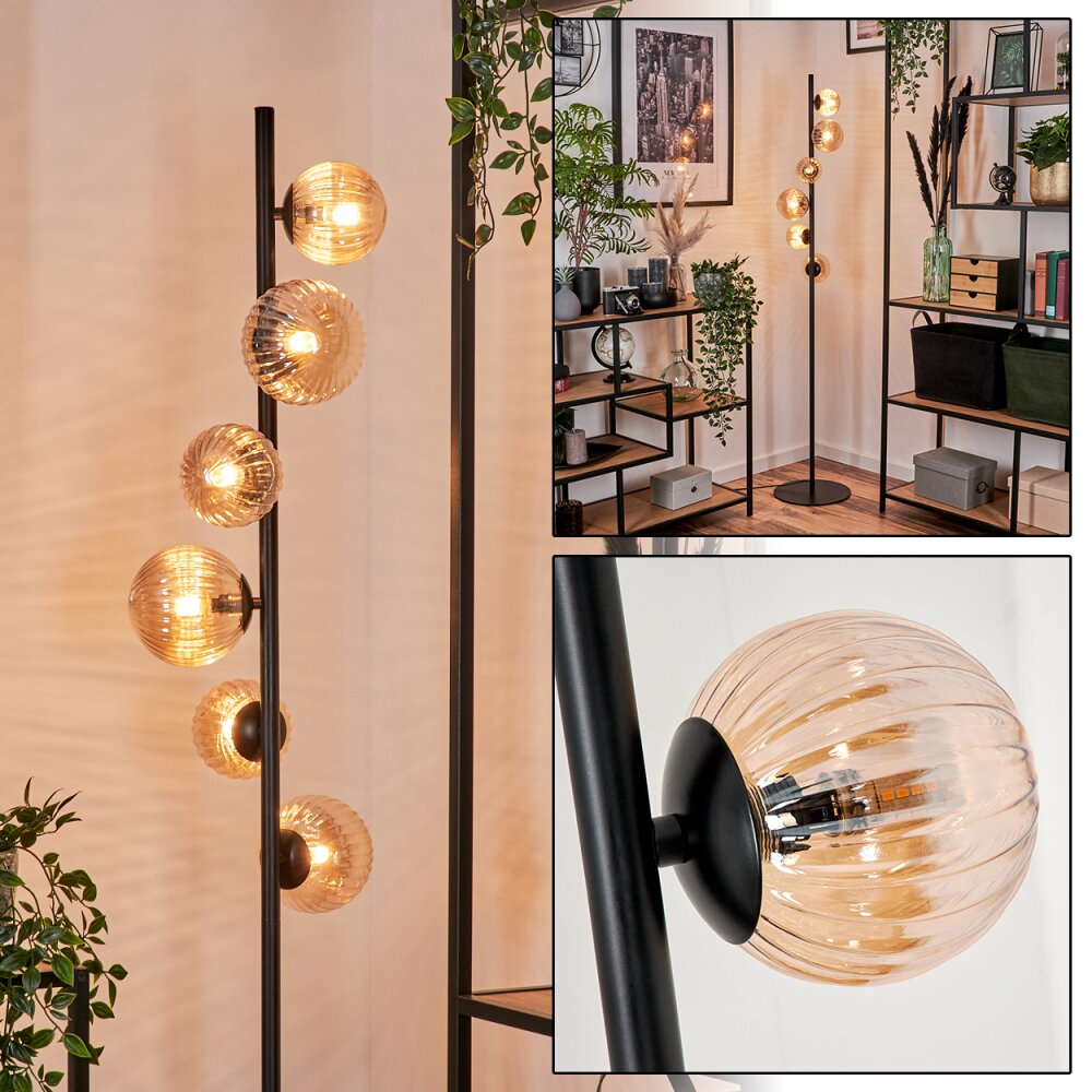 Remaisnil Staande lamp - Glas 10 cm, 12 cm Amber, 6-lichts main product photo