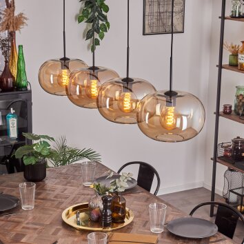 Ripoll Hanger - Glas 30 cm Amber, 4-lichts Ripoll Hanger - Glas 30 cm Amber, 4-lichts