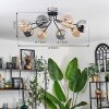 Chehalis Plafondlamp - Glas 15 cm Goud, Zwart, 8-lichts