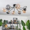 Chehalis Plafondlamp - Glas 15 cm Goud, Zwart, 8-lichts
