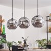 Ripoll Hanger - Glas 30 cm Rookkleurig, 3-lichts