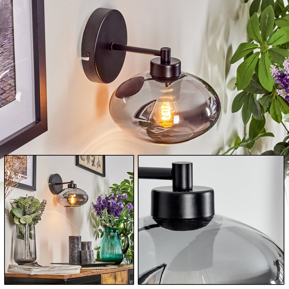 Haikala Muurlamp Zwart, 1-licht main product photo