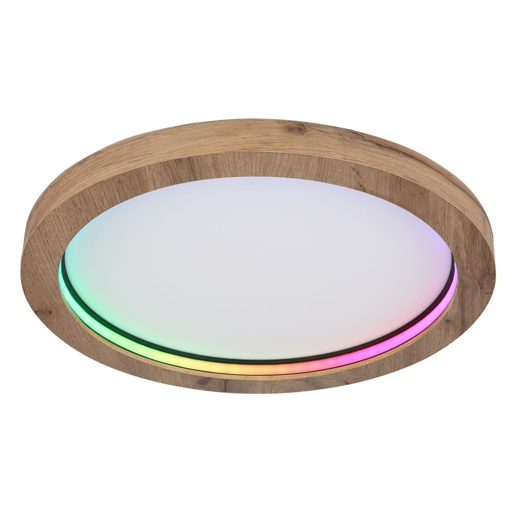 Globo BRANZA Plafondlamp LED Zwart, 1-licht, Afstandsbediening