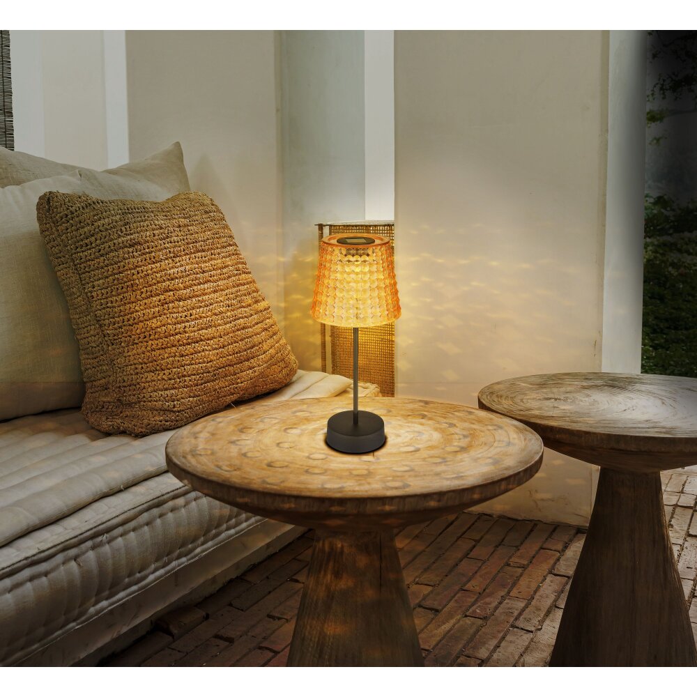 Globo SOLAR Tafellamp LED Amber, Zwart, 1-licht main product photo
