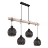 Globo JODIE Hanger Hout donker, Hout licht, 4-lichts