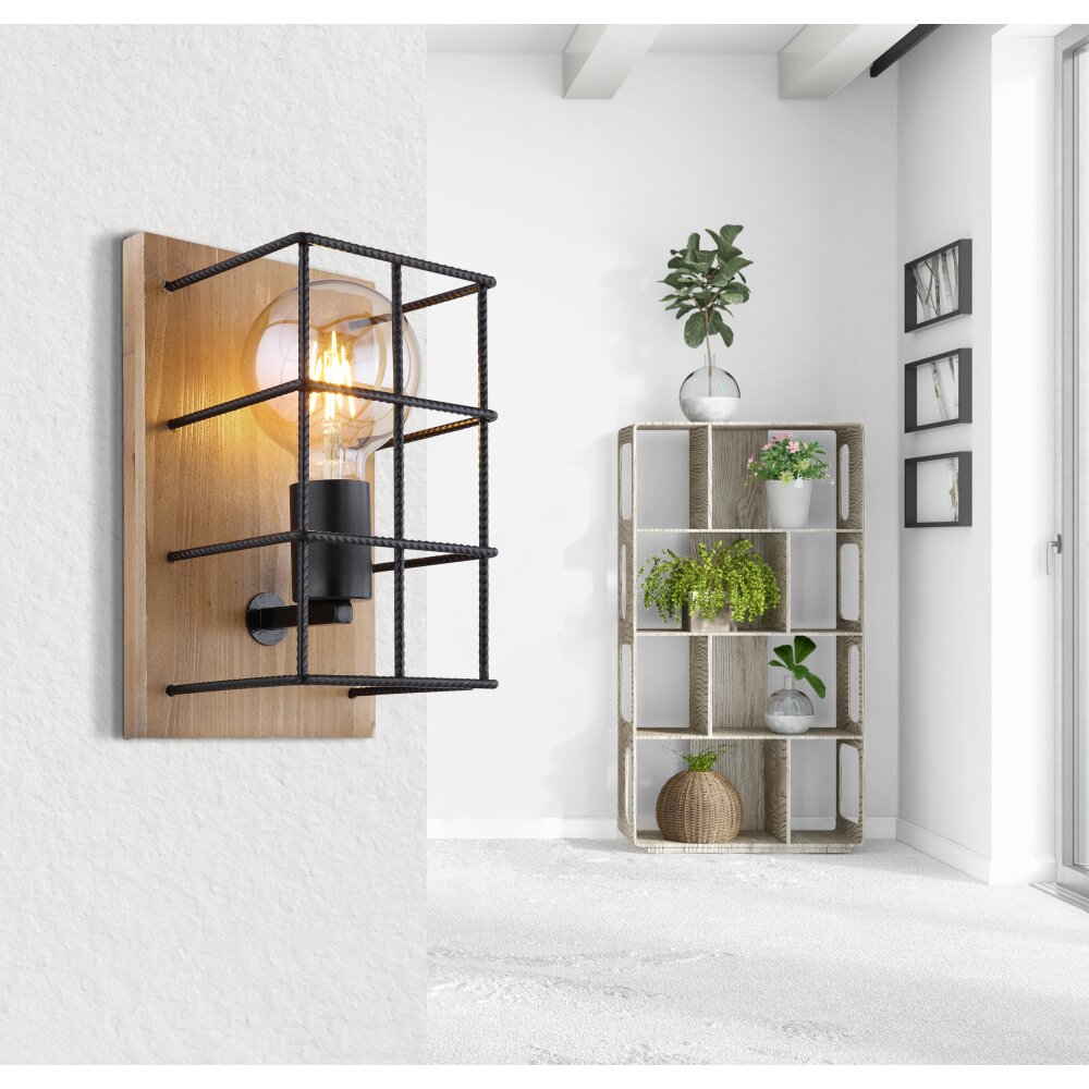 Globo MERRIL Muurlamp Hout licht, 1-licht main product photo