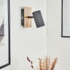 Javel Muurlamp Grijs, houtlook, Zwart, 1-licht