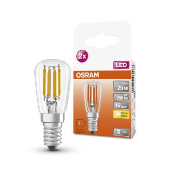 OSRAM set van 2 LED Special E14 2,8W 2700 Kelvin 250 Lumen OSRAM set van 2 LED Special E14 2,8W 2700 Kelvin 250 Lumen