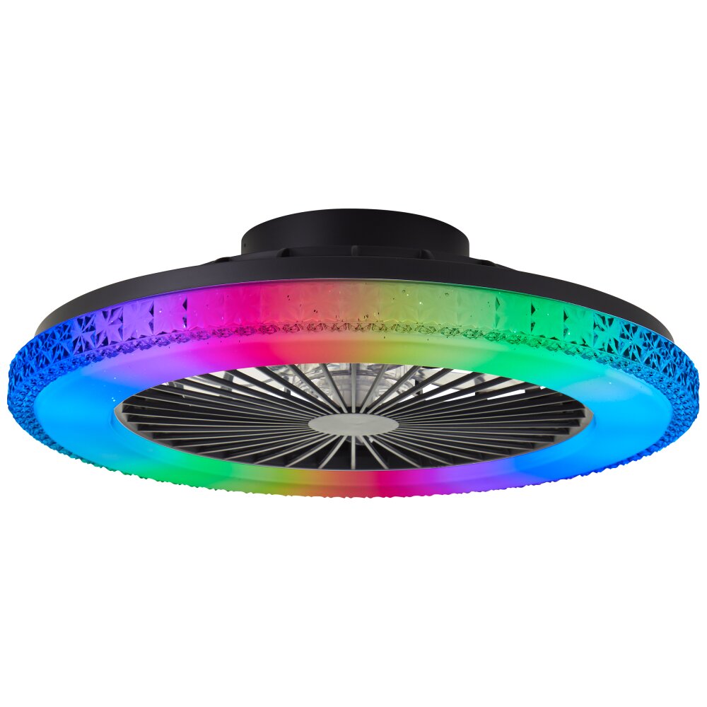 Brilliant Badria Plafondlamp LED Zwart, 1-licht, Afstandsbediening main product photo