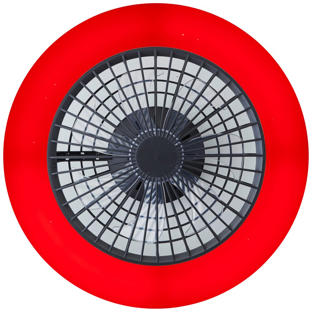 Brilliant Salerno Plafondlamp LED Zwart, 1-licht, Afstandsbediening