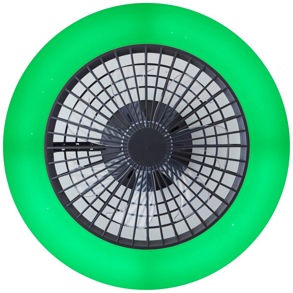 Brilliant Salerno Plafondlamp LED Zwart, 1-licht, Afstandsbediening