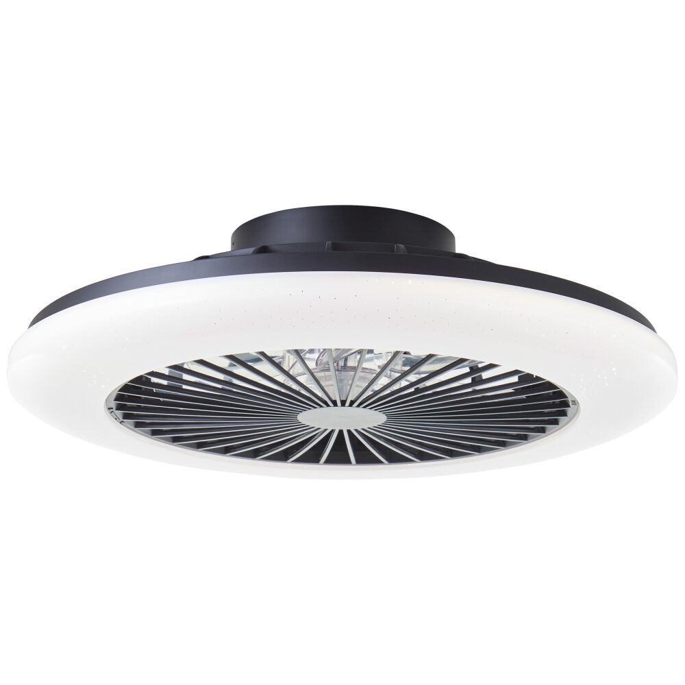 Brilliant Salerno Plafondlamp LED Zwart, 1-licht, Afstandsbediening