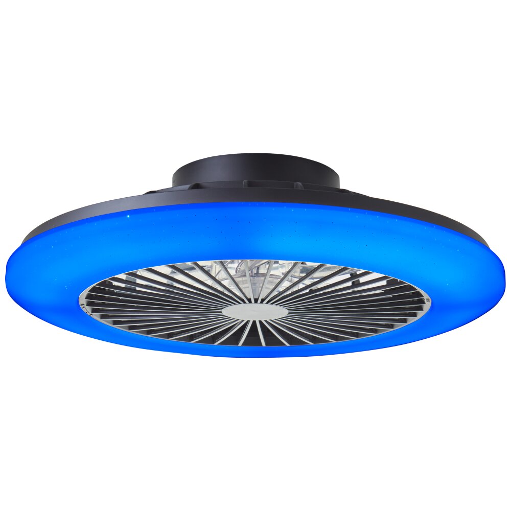 Brilliant Salerno Plafondlamp LED Zwart, 1-licht, Afstandsbediening