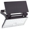 Brilliant Luton Buiten muurverlichting LED Zwart, 1-licht, Bewegingsmelder