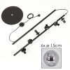 Gastor Staande lamp - Glas 15 cm Rookkleurig, 6-lichts