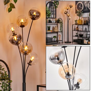 Gastor Staande lamp - Glas 15 cm Amber, Duidelijk, Rookkleurig, 6-lichts