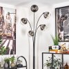 Koyoto Staande lamp - Glas 15 cm Chroom, Duidelijk, 5-lichts