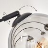 Koyoto Staande lamp - Glas 15 cm Chroom, Duidelijk, 5-lichts