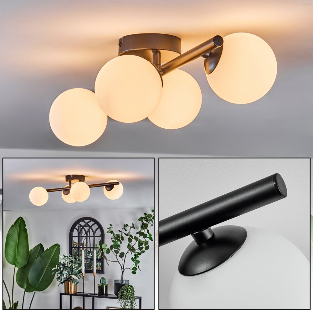 Chehalis Plafondlamp - Glas 10 cm Wit, 4-lichts main product photo