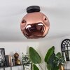 Ripoll Plafondlamp - Glas 25 cm Koperkleurig, 1-licht