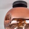Ripoll Plafondlamp - Glas 25 cm Duidelijk, Koperkleurig, 1-licht