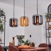 Lauden Hanger - Glas 25 cm Amber, Chroom, 3-lichts