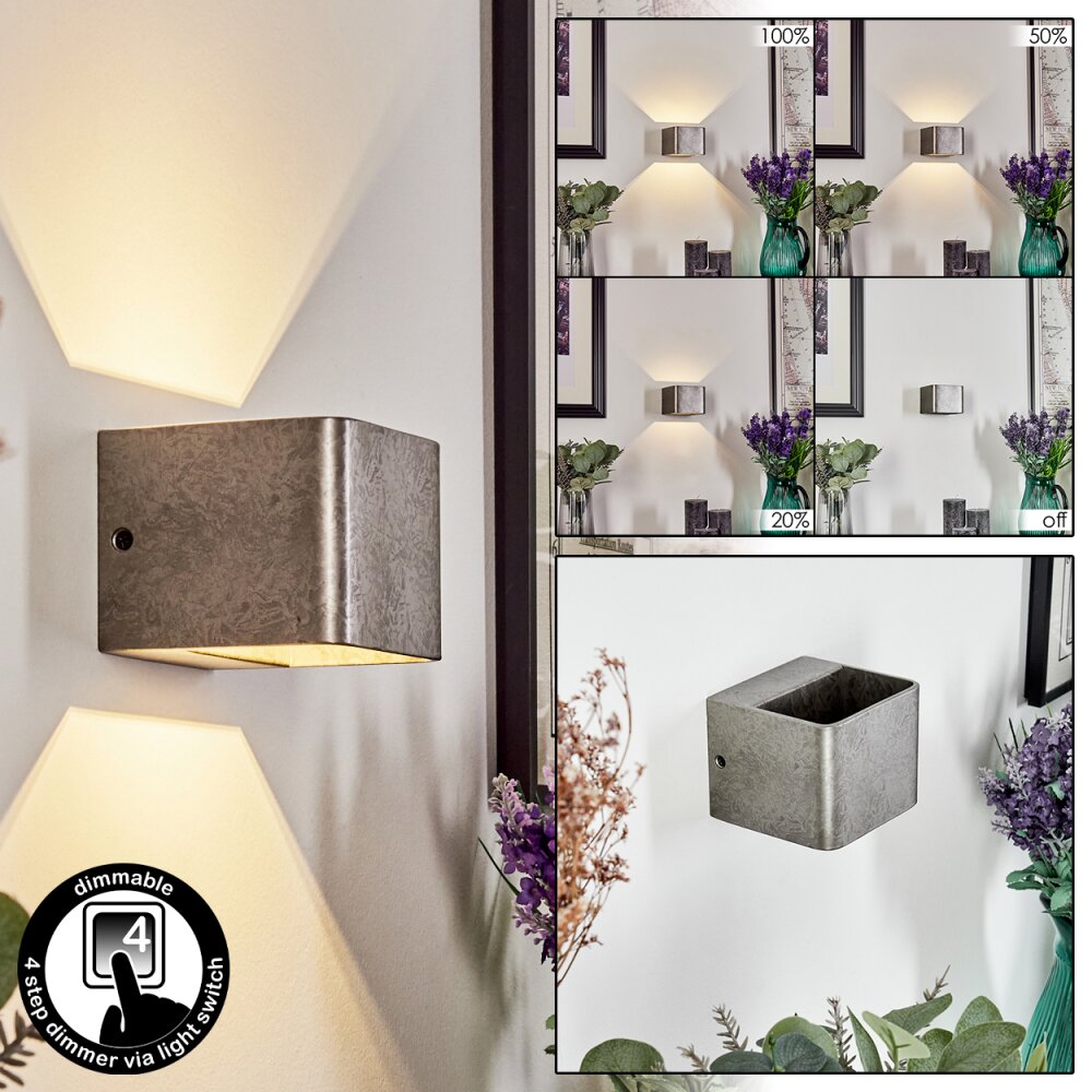 Chuitna Muurlamp LED Antiek nikkel, 1-licht main product photo