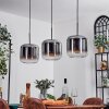 Lauden Hanger - Glas 25 cm Chroom, Duidelijk, 3-lichts