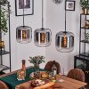 Lauden Hanger - Glas 25 cm Chroom, Duidelijk, 3-lichts