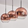 Koyotot Hanger - Glas 30 cm Duidelijk, Koperkleurig, 3-lichts