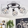 Yaak Plafondlamp Zwart, 3-lichts