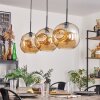 Ripoll Hanger - Glas 30 cm Zwart, 3-lichts