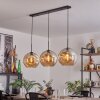 Ripoll Hanger - Glas 30 cm Zwart, 3-lichts