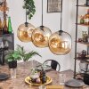 Ripoll Hanger - Glas 30 cm Zwart, 3-lichts