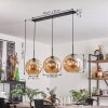 Ripoll Hanger - Glas 30 cm Zwart, 3-lichts
