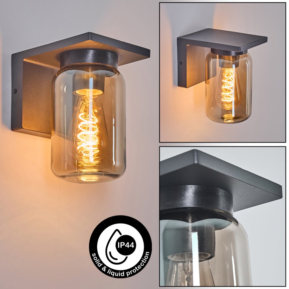 Aquin Buiten muurverlichting Antraciet, 1-licht main product photo