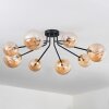 Chehalis Plafondlamp - Glas 12 cm, 15 cm Goud, Zwart, 8-lichts