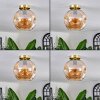 Ripoll Plafondlamp - Glas 25 cm Goud, Zwart, 1-licht