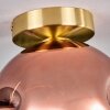 Ripoll Plafondlamp - Glas 20 cm Goud, Zwart, 1-licht