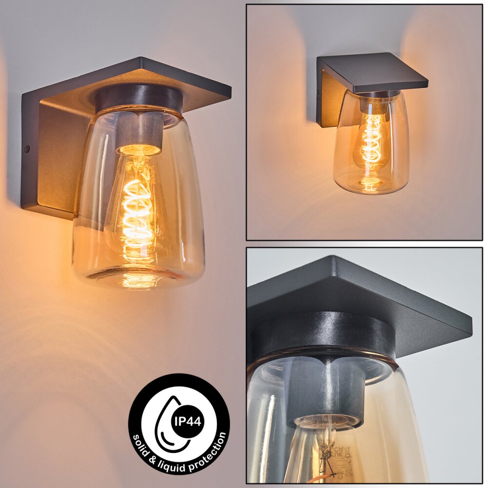 Aquin Buiten muurverlichting Antraciet, 1-licht main product photo
