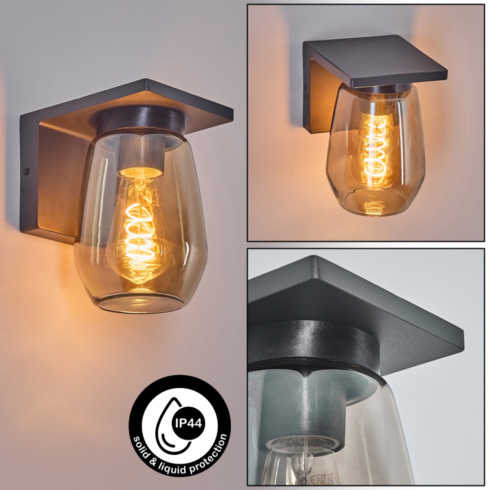 Aquin Buiten muurverlichting Antraciet, 1-licht main product photo