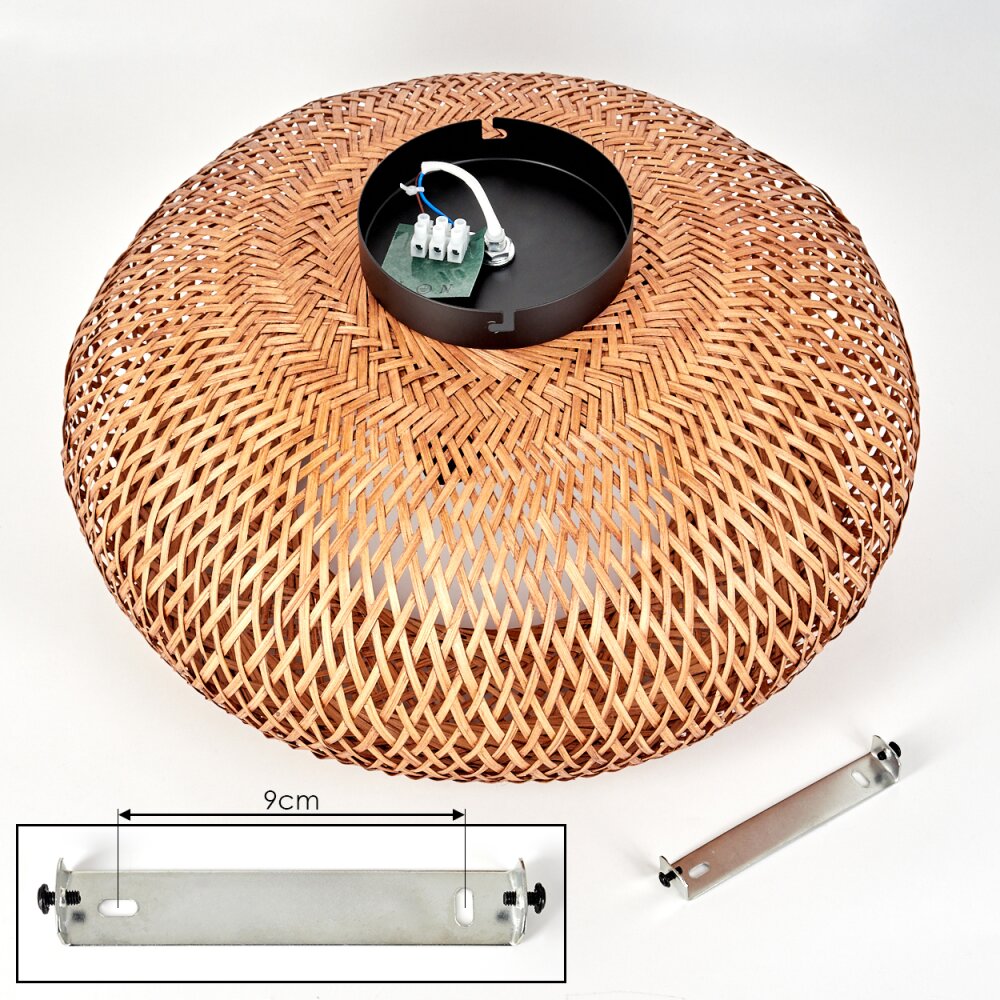 Bauro Plafondlamp 40 cm Zwart, 2-lichts