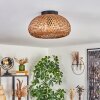 Bauro Plafondlamp 30 cm Zwart, 1-licht