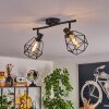 Yaak Plafondlamp Zwart, 2-lichts