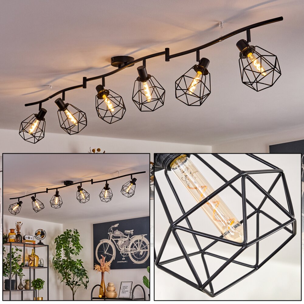 Yaak Plafondlamp Zwart, 6-lichts main product photo