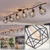 Yaak Plafondlamp Zwart, 6-lichts
